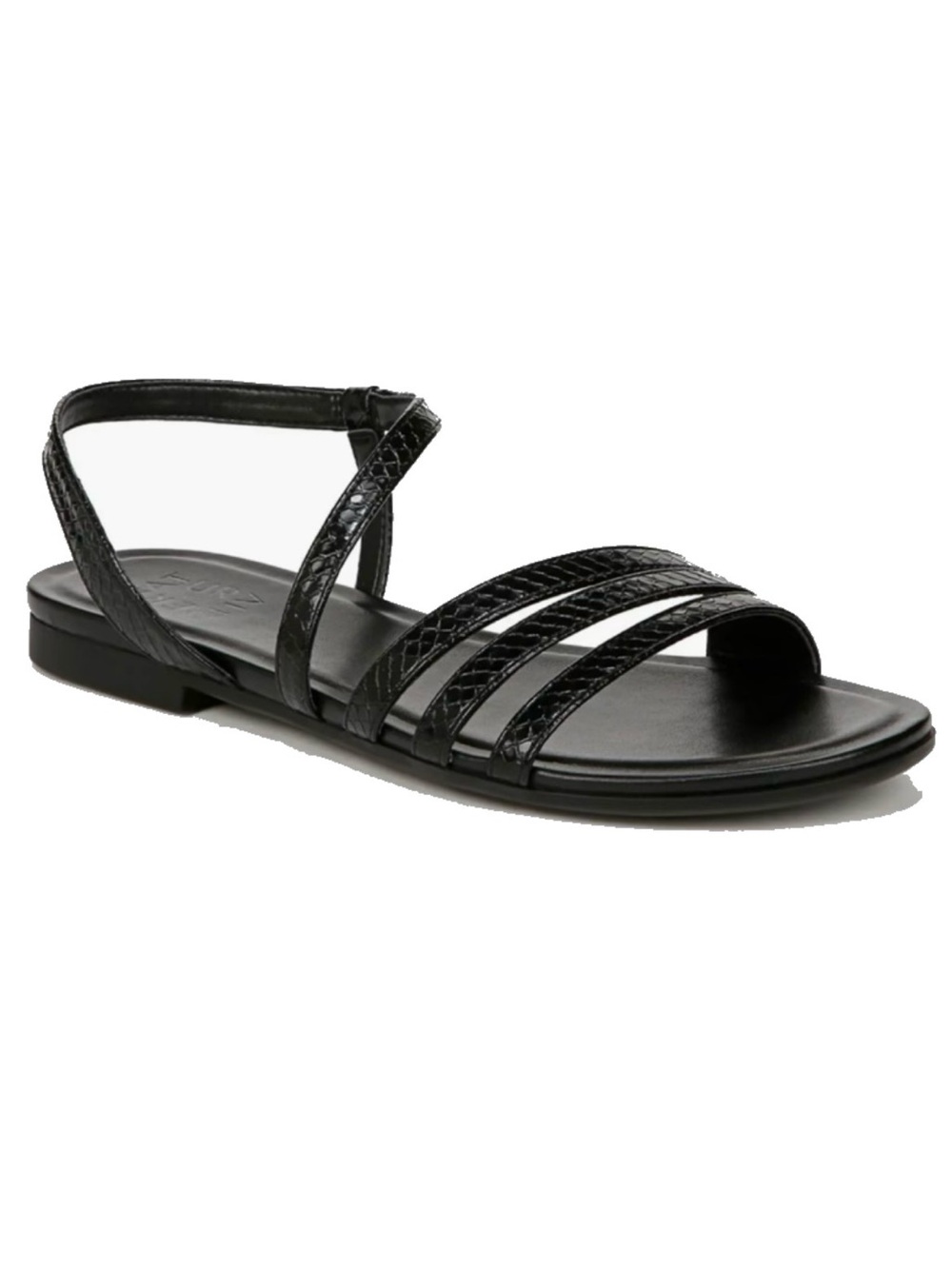 Naturalizer Salma Snakeskin Embossed Strappy Sandals
